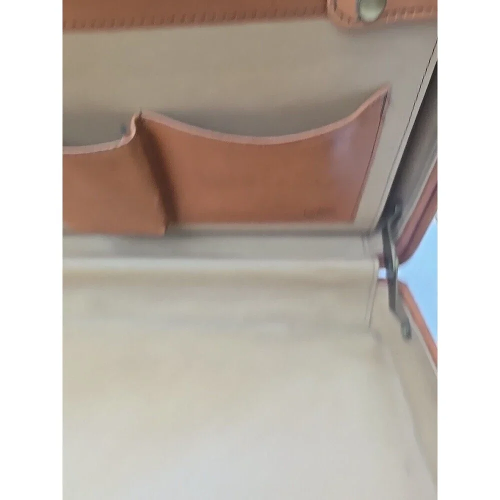 Vintage Hartmann briefcase leather attache tan brown classic business